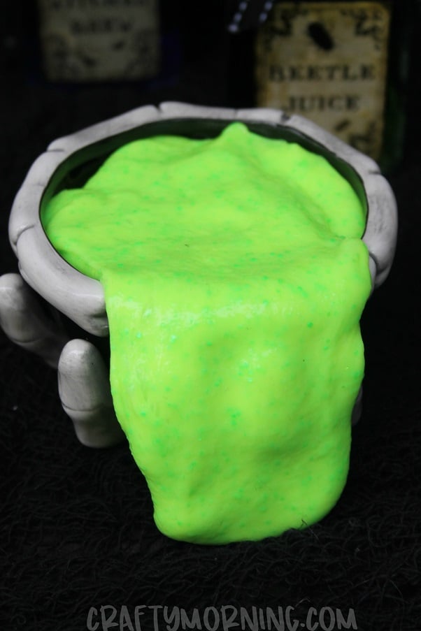 Homemade Glow in the Dark Glitter Slime  