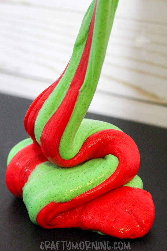Green & Red Christmas Slime Recipe
