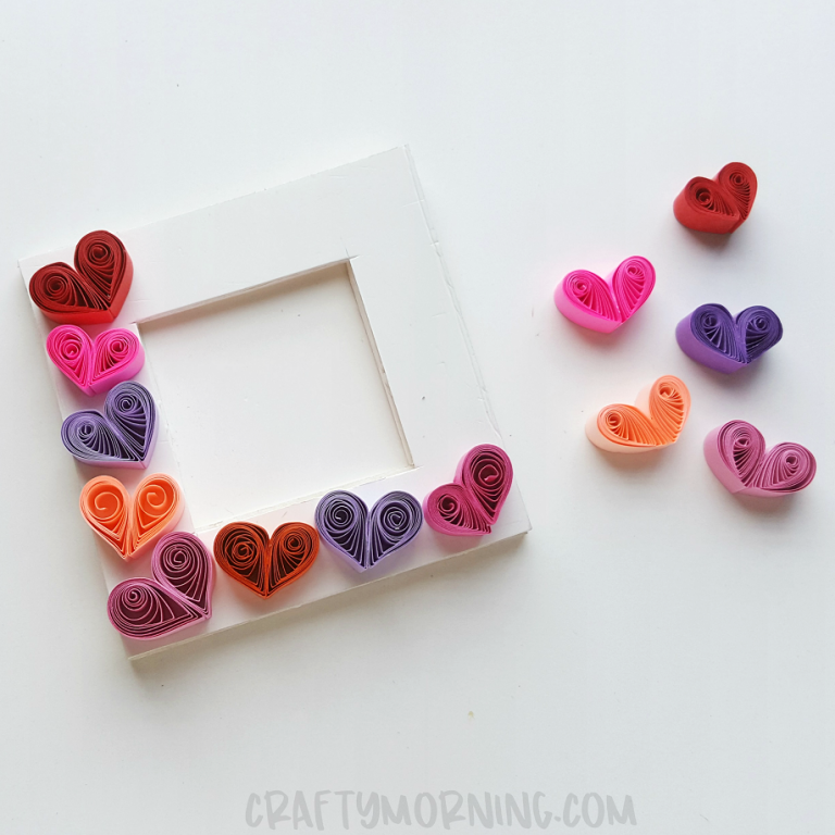 Quilled Heart Photo Frame - Crafty Morning