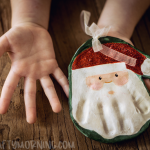 Salt Dough Santa Handprint Ornament