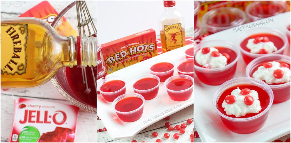 Cinnamon Red Hot Jello Shots