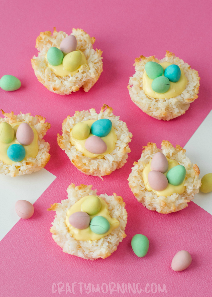 Easter Coconut Macaroons (Birds Nests)