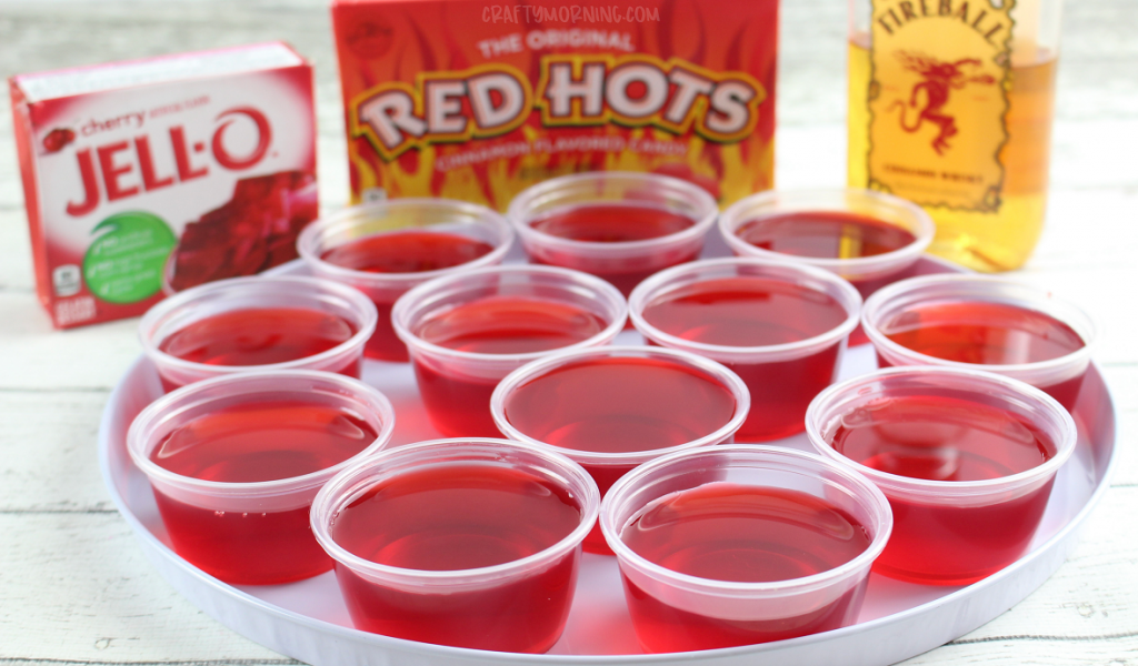 Cinnamon Red Hot Jello Shots Crafty Morning