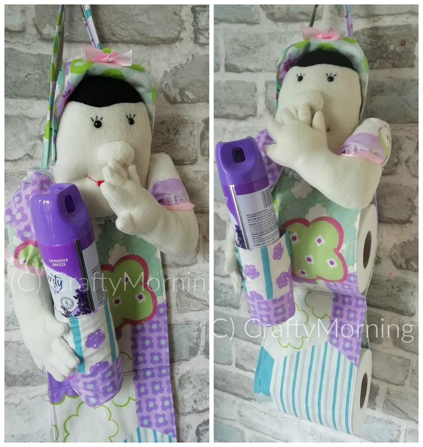 Funny Toilet Paper Roll & Air Freshener Lady Holder