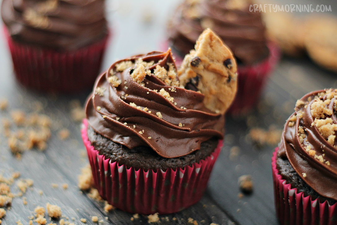Chocolate Chip Cookie Dough Cupcakes