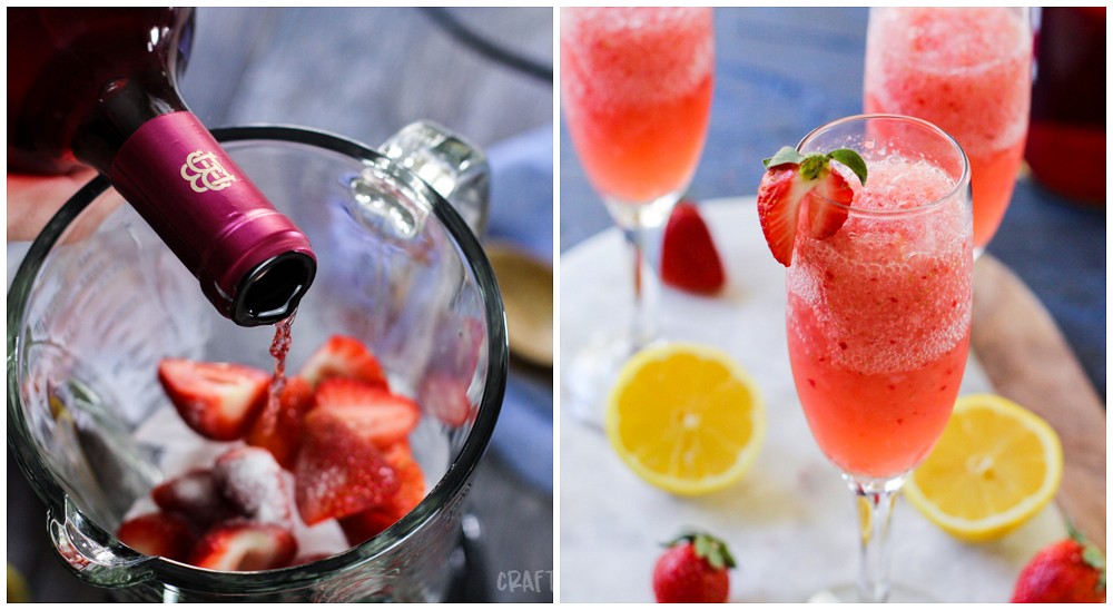 Frozen Rose Wine Slushies