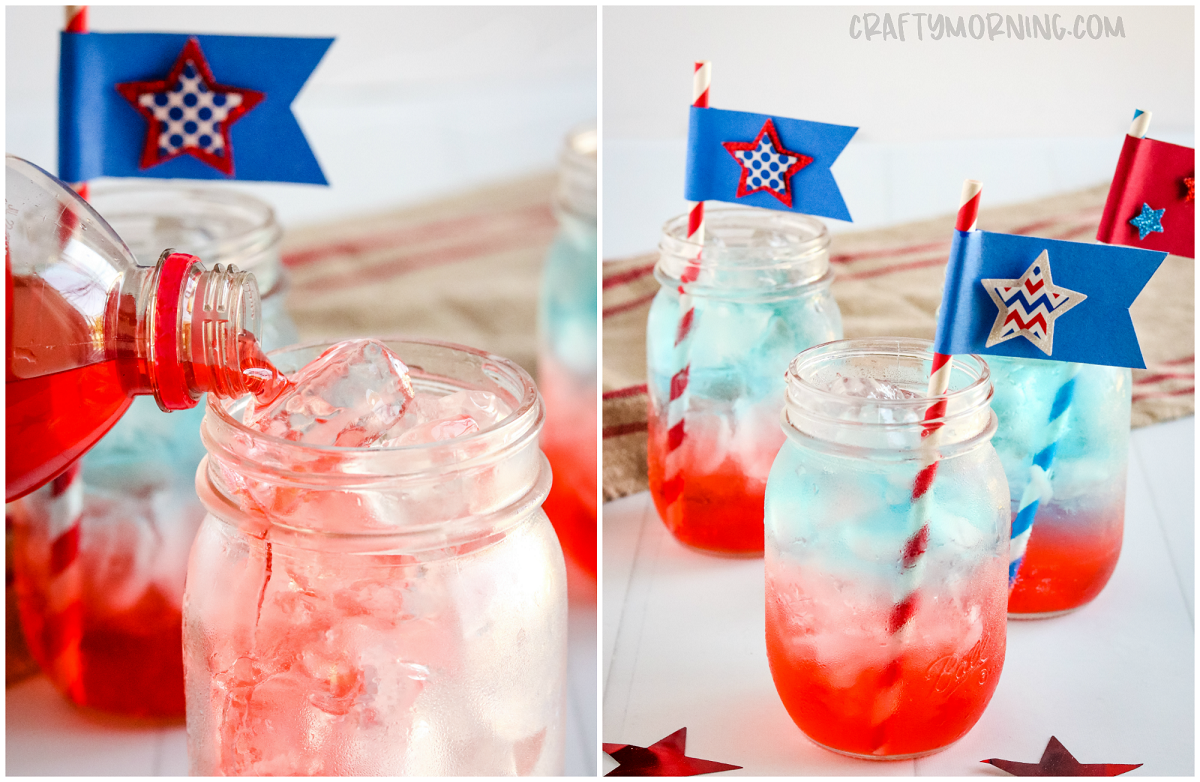 Layered Patriotic Drinks