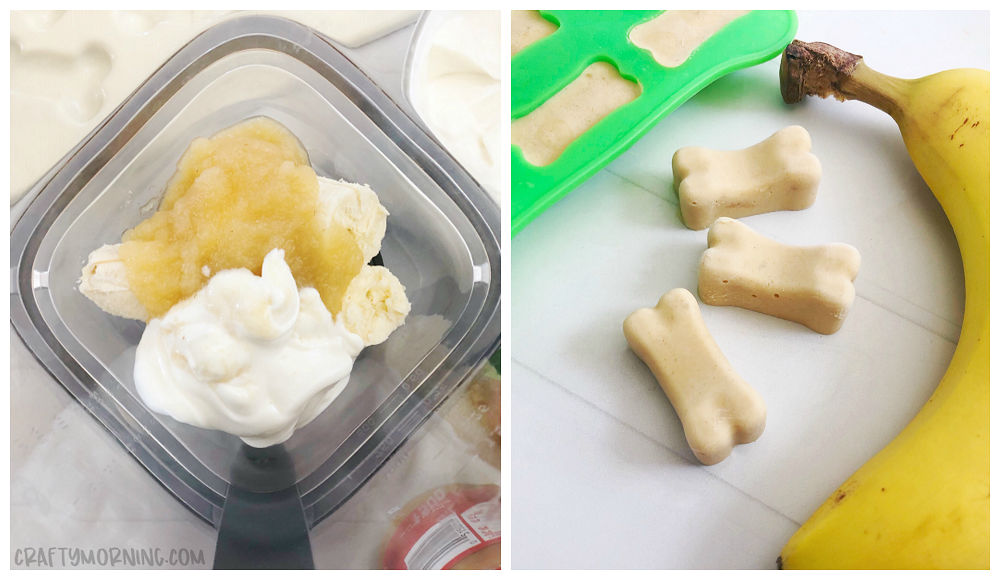 All Natural Frozen Banana Dog Treats...Keeps them Cool in the Summer!