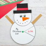 Snowman Christmas Wish List Spinner