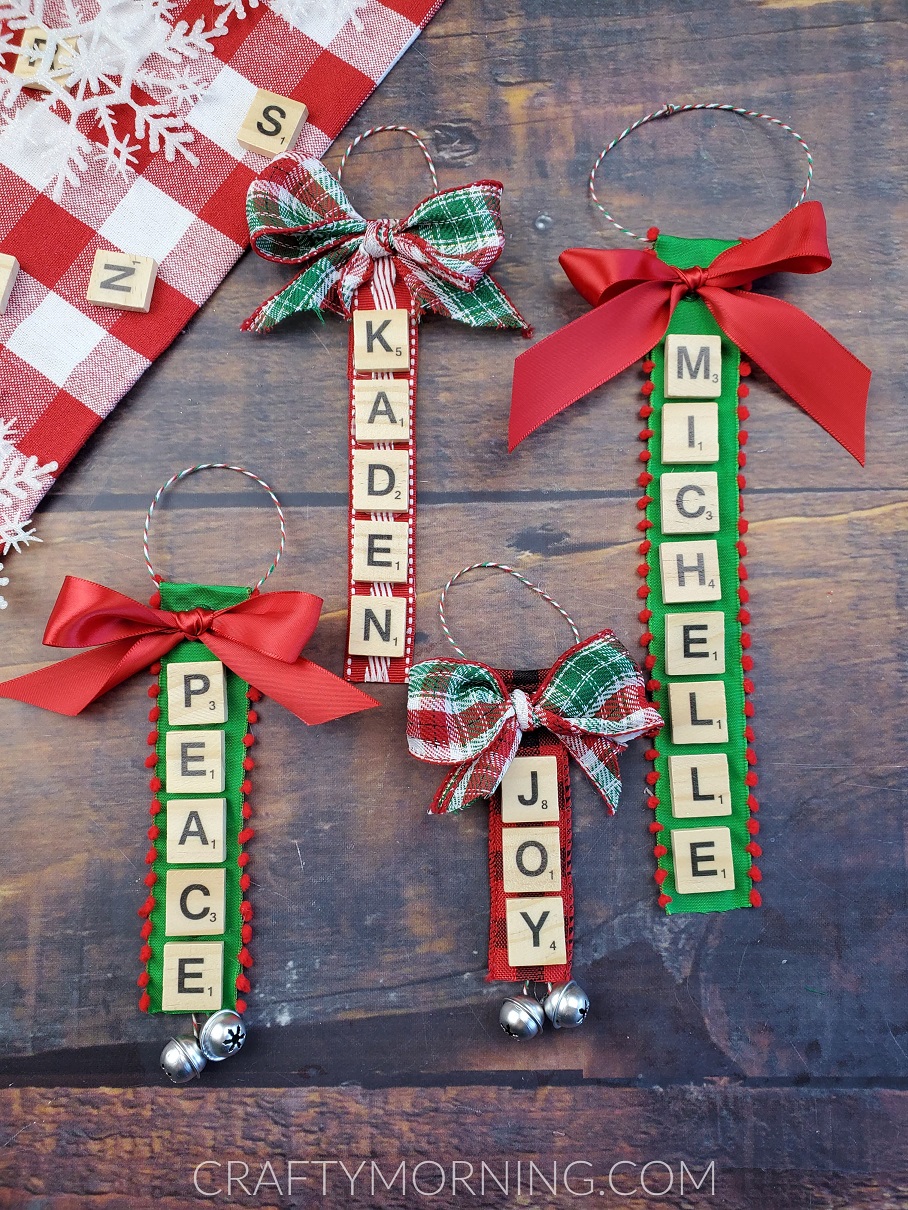 Personalized Scrabble Tile Ornaments - Crafty Morning
