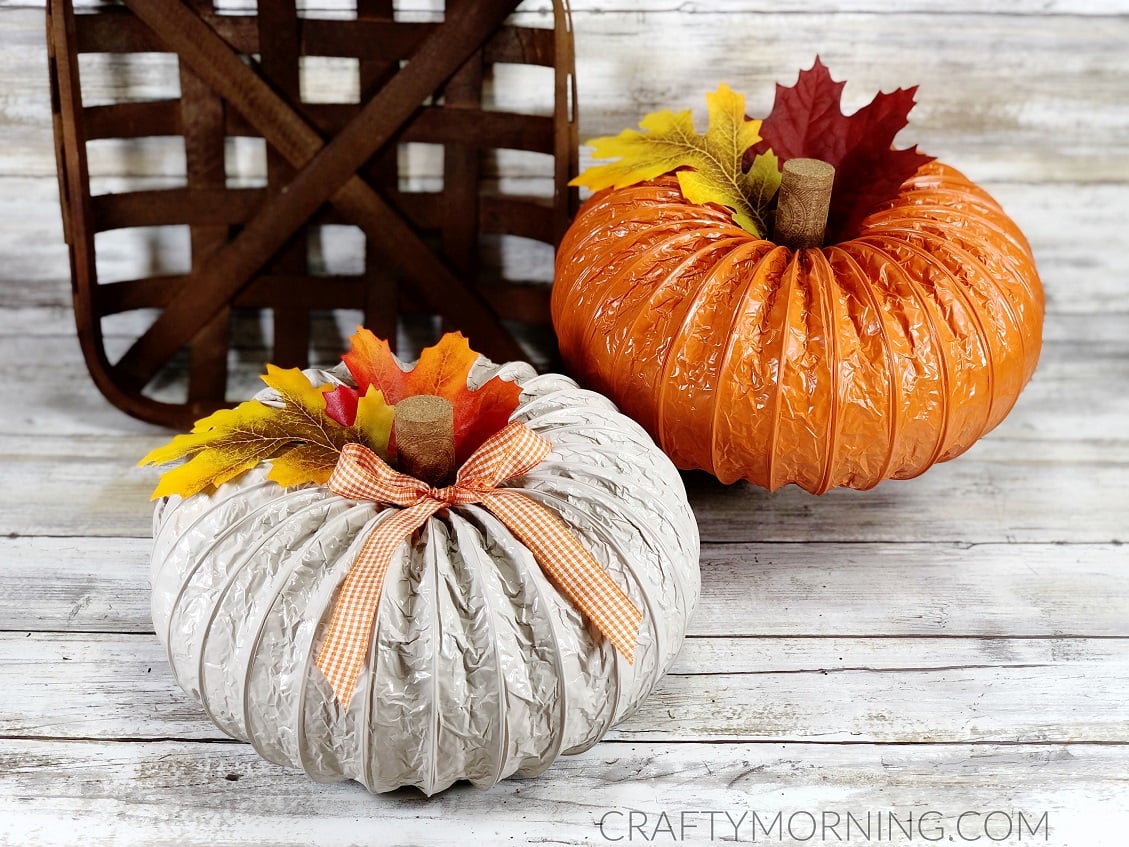 How to Make Dryer Vent Pumpkins Crafty Morning