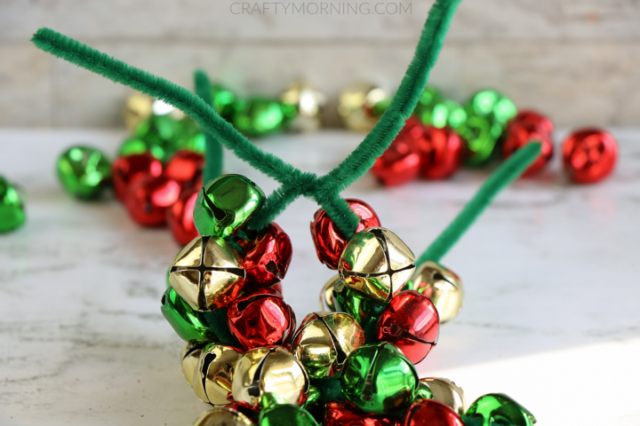 3D Jingle Bell Ball Ornament Using Pipe Cleaners - Crafty Morning