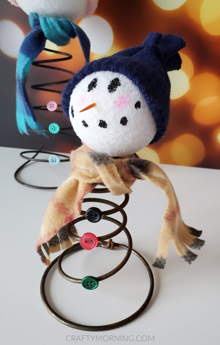 How to Make Bed Spring Snowmen Crafty Morning