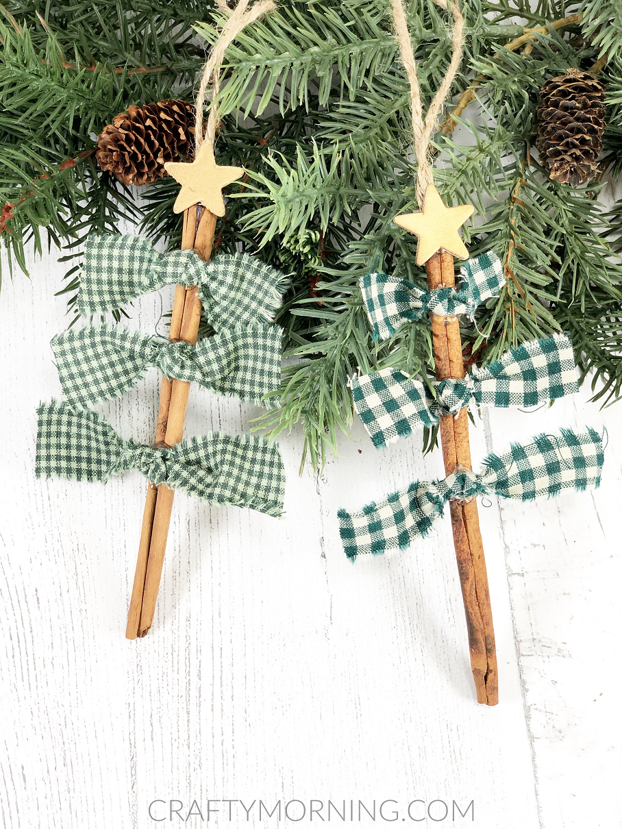 Knotted Cinnamon Stick Tree Ornaments
