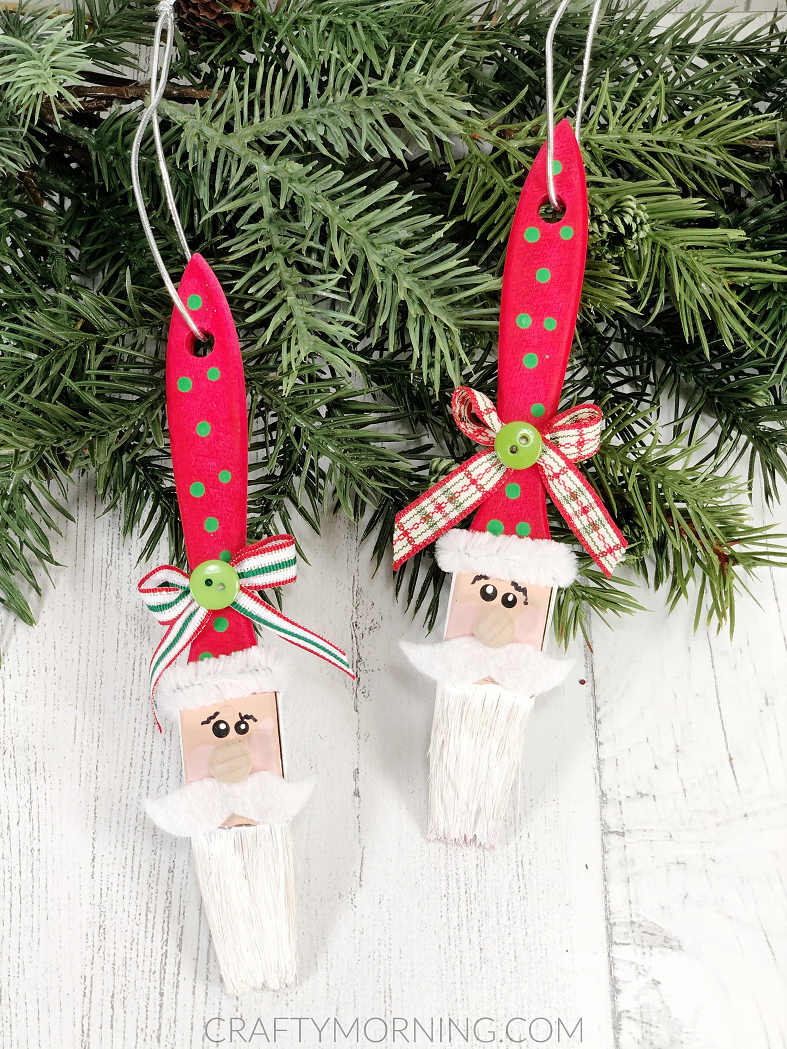 Paintbrush Santa Claus Ornaments