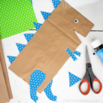 Paper Bag Dinosaur Craft (with Printable Template)