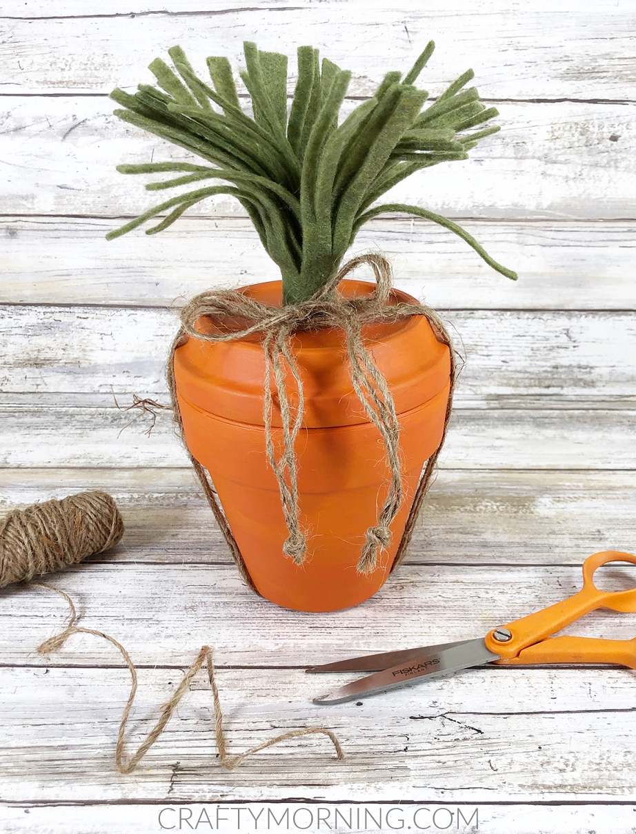 Flower Pot Carrot Craft for Easter