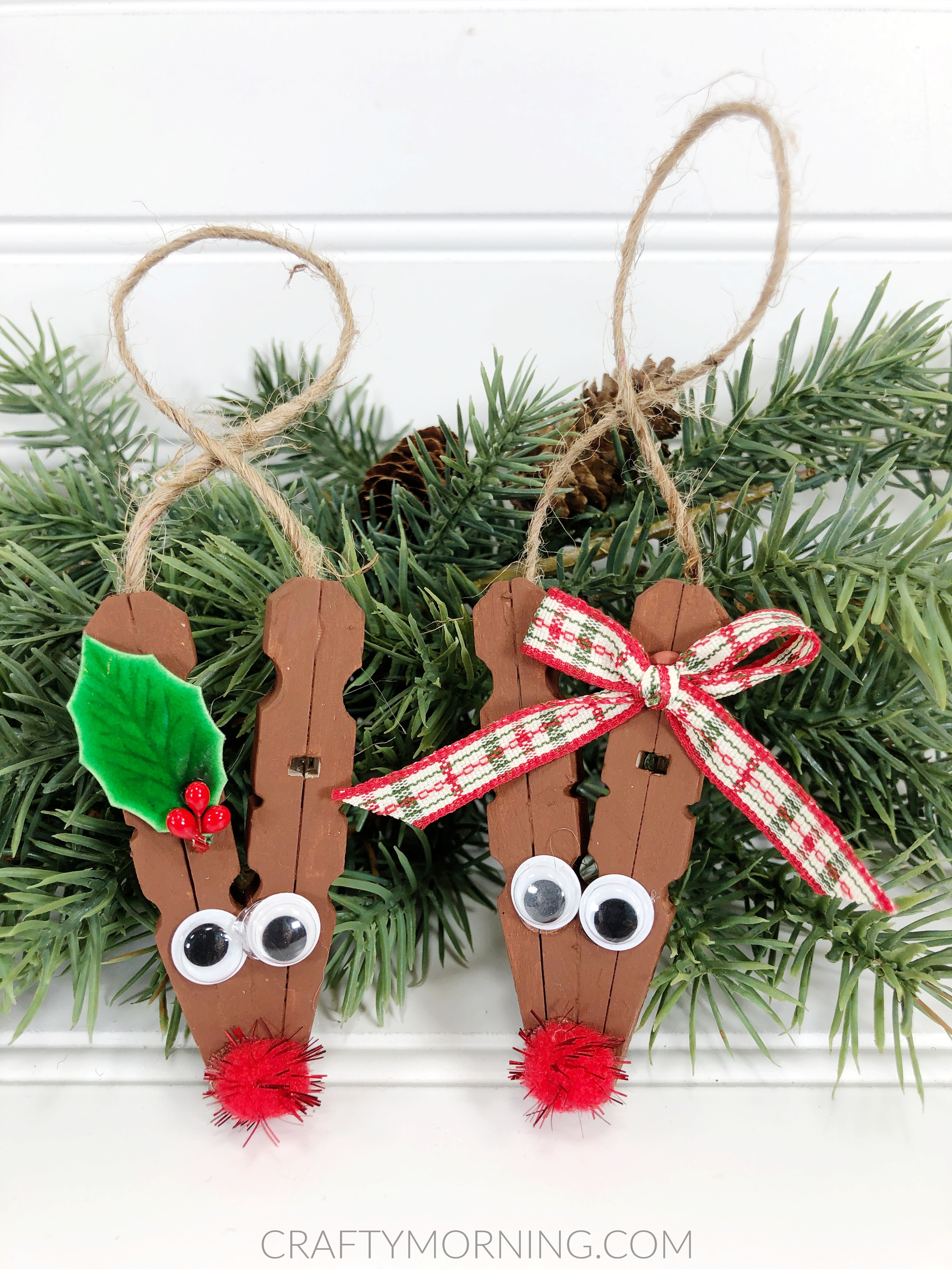 Clothespin Reindeer Ornaments