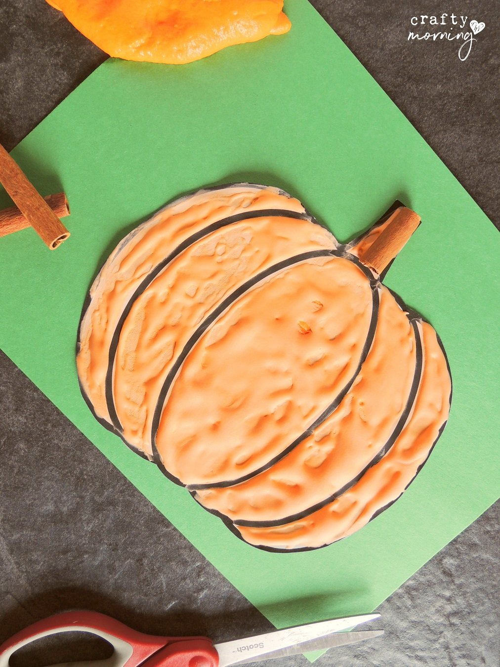 Puffy Paint Pumpkin Craft + Slime