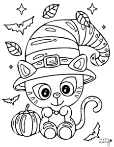 Halloween Cat Coloring Pages (Free Printables) - Crafty Morning