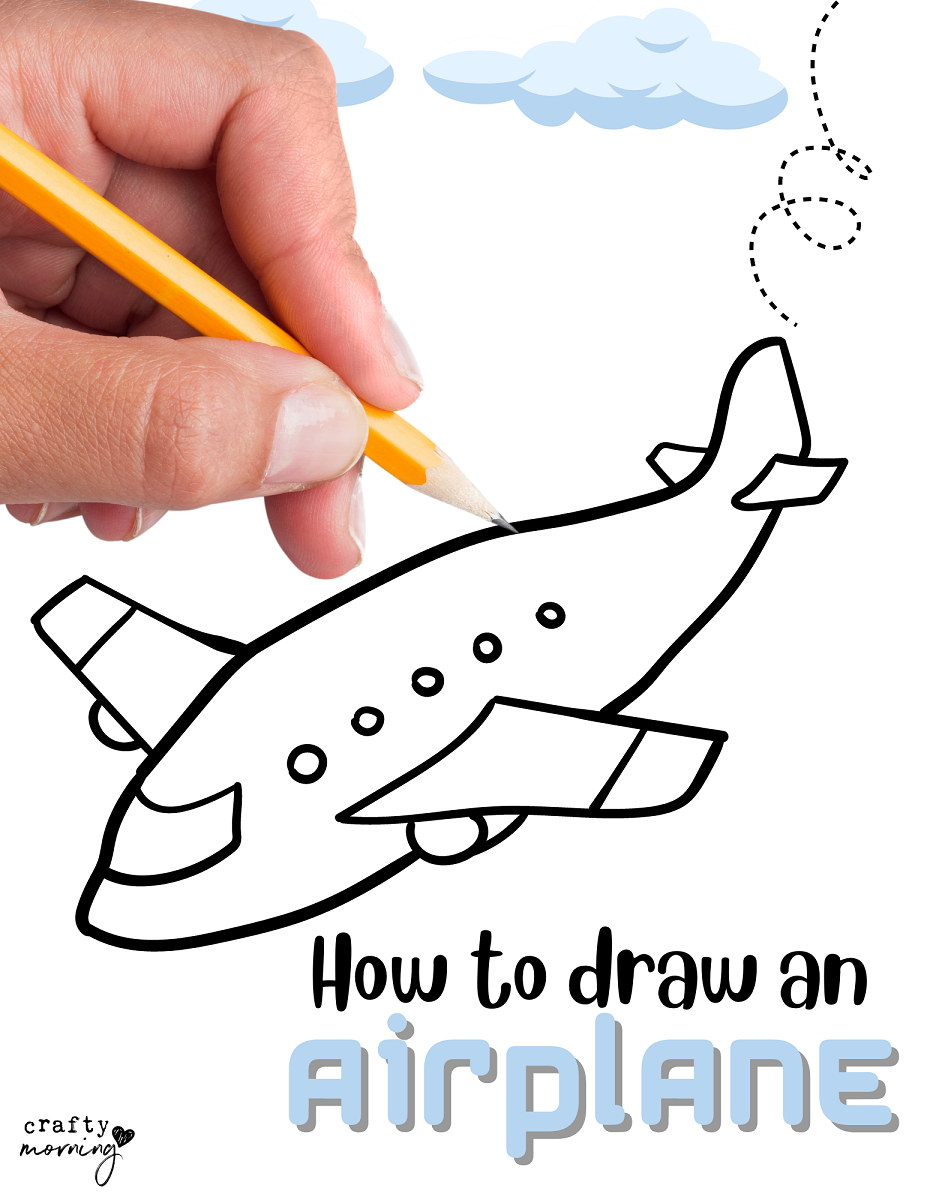 How To Draw An Airplane Easy Step By Step Drawing Crafty Morning How To Draw An Airplane Easy Step By Step Drawing Crafty Morning