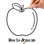 Easy Apple Drawing - Step by Step Printable