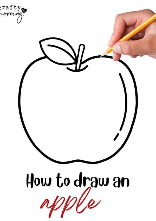 Easy Apple Drawing – Step by Step Printable