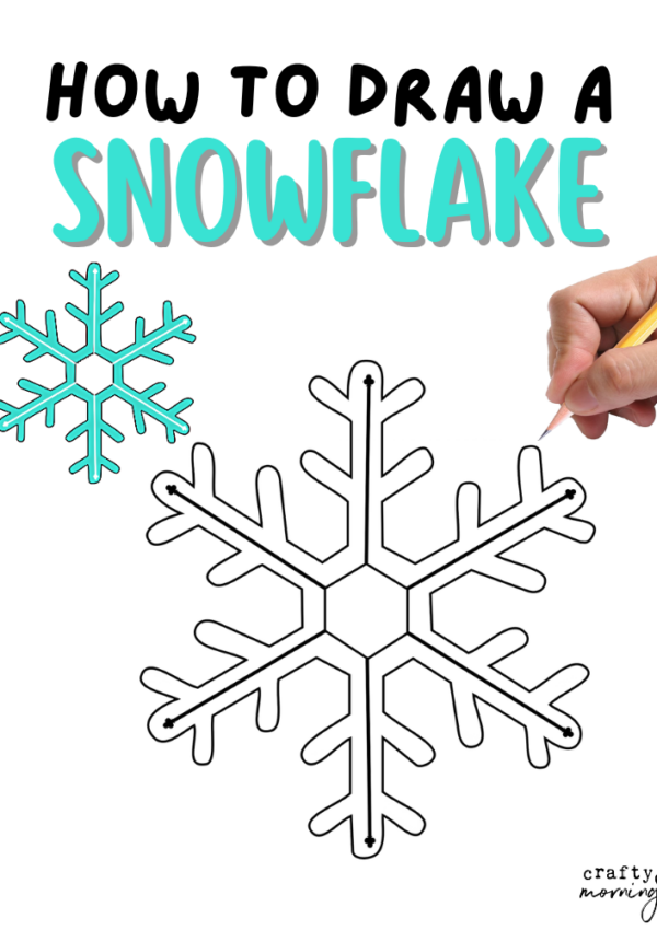 How to Draw a Snowflake (Easy Step by Step)