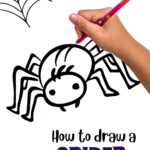 Easy Spider Drawing- Step by Step Printable