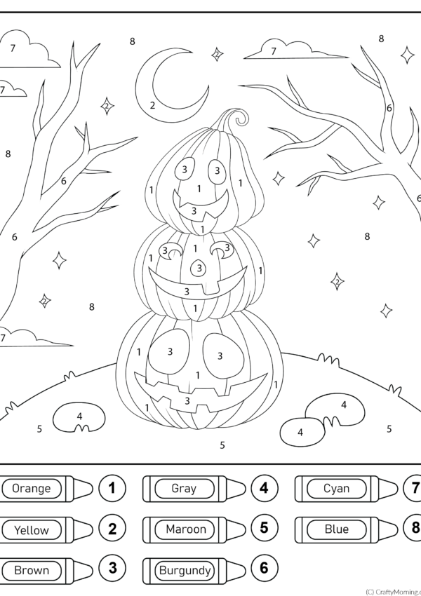 Halloween Color by Number Printable