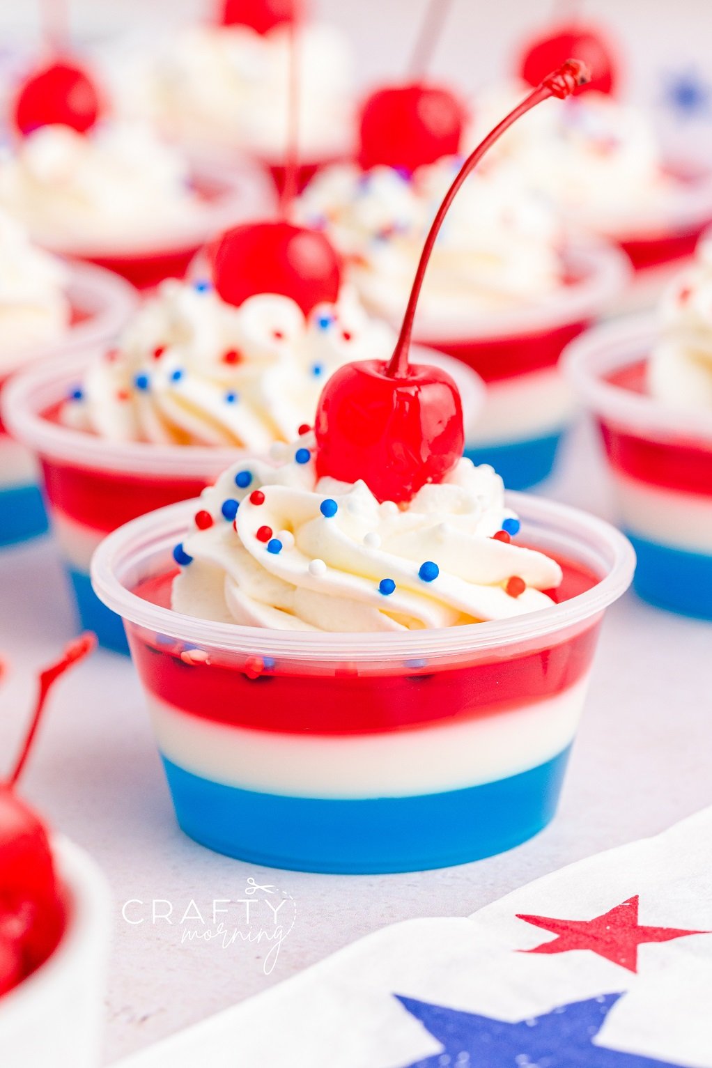 Red White and Blue Jello Shots