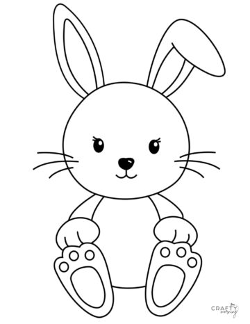 Easy Bunny Drawing (How to Draw Tutorial) - Crafty Morning