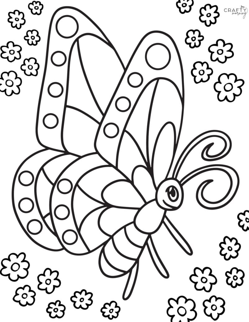 Free Butterfly Coloring Pages to Print Crafty Morning