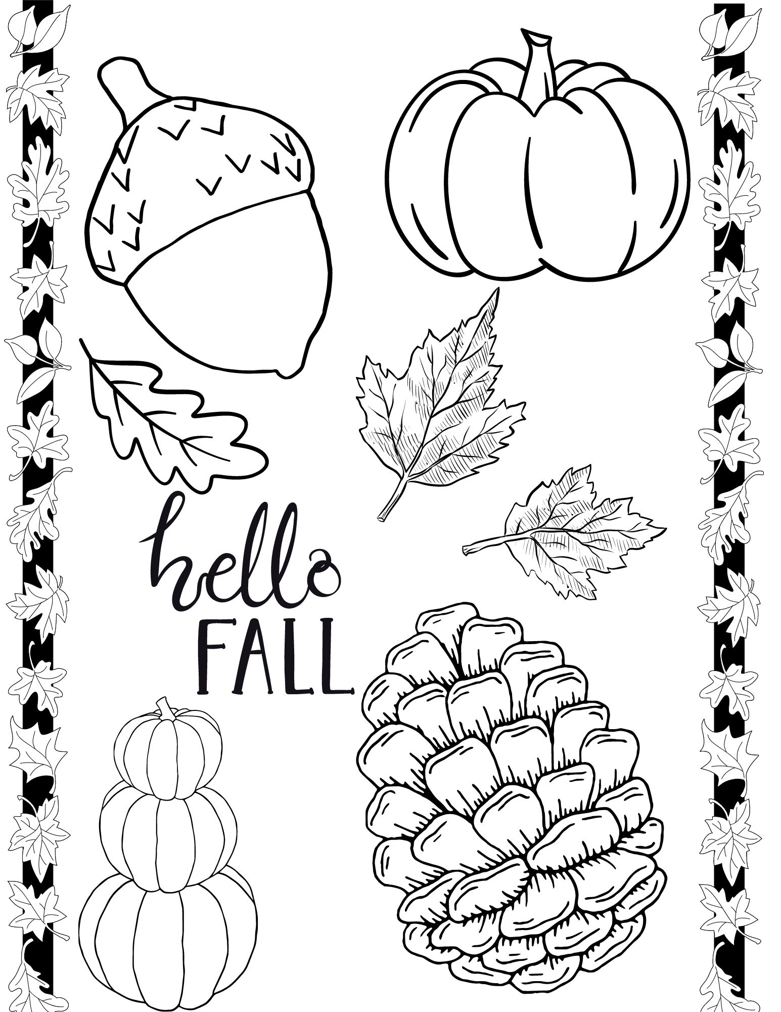 Aesthetic Fall Colouring Pages Aesthetic Fall Colouring Pages