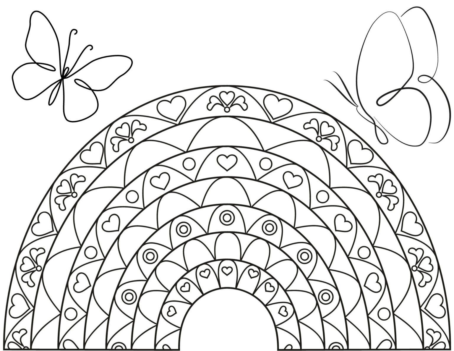 Free Rainbow Coloring Pages to Print - Crafty Morning