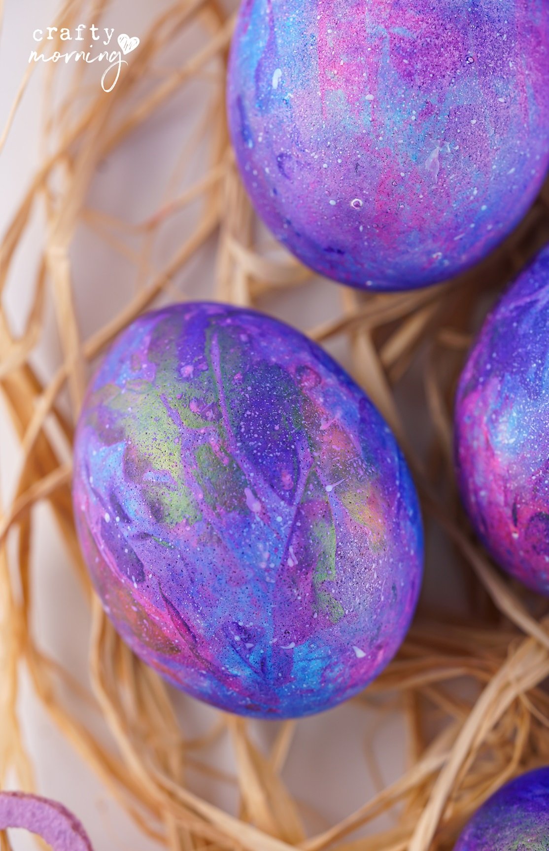 DIY Galaxy Easter Egg Decorating