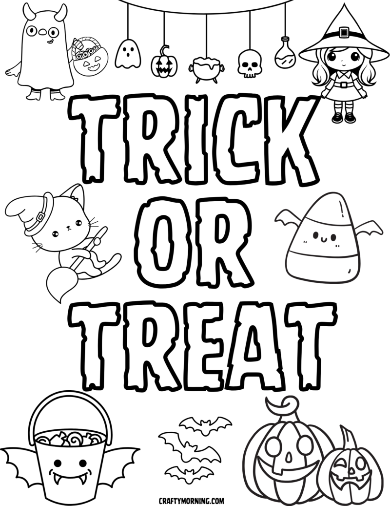 Free Halloween Coloring Pages to Print - Crafty Morning