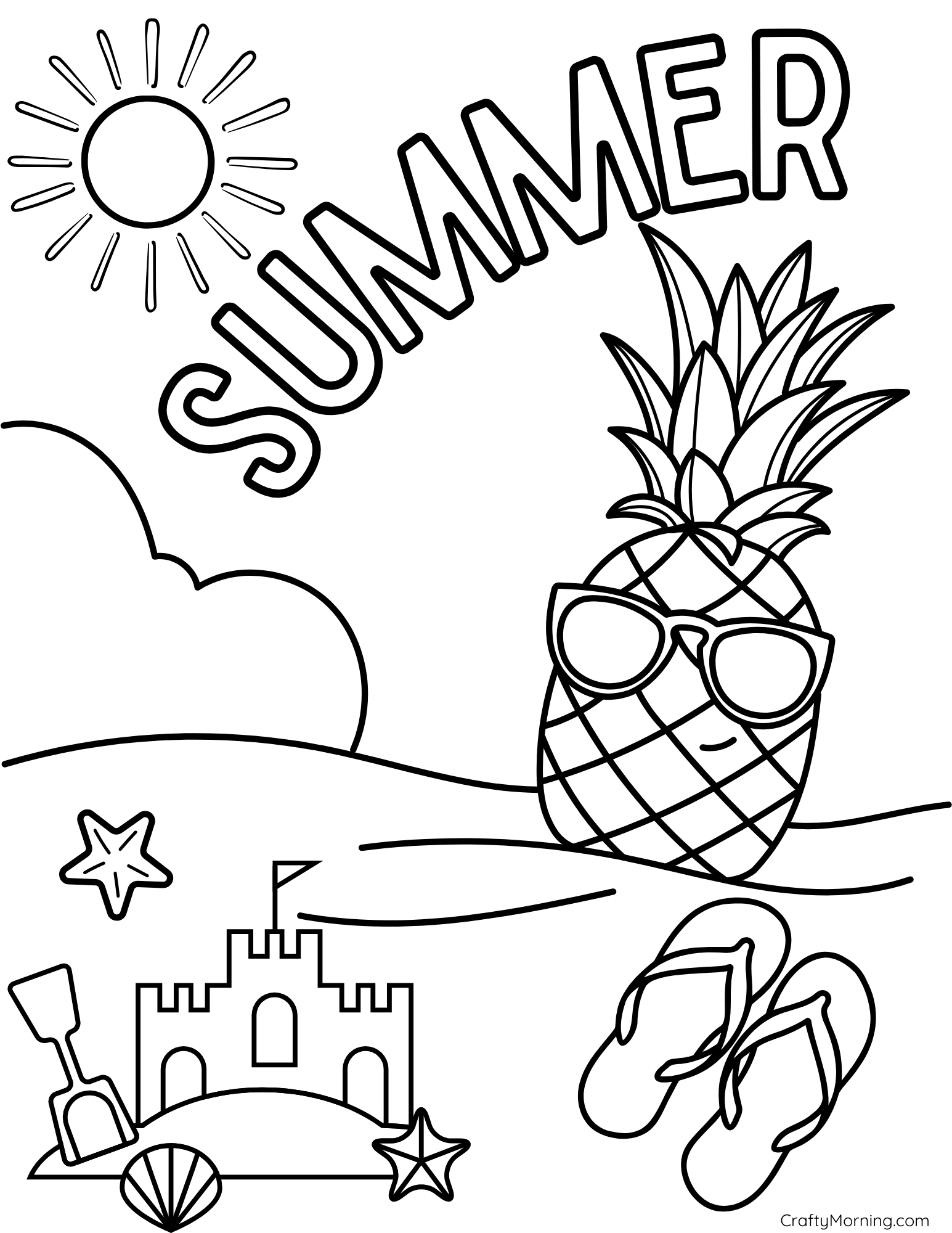 Printable Summer Coloring Pages Furtive Printable