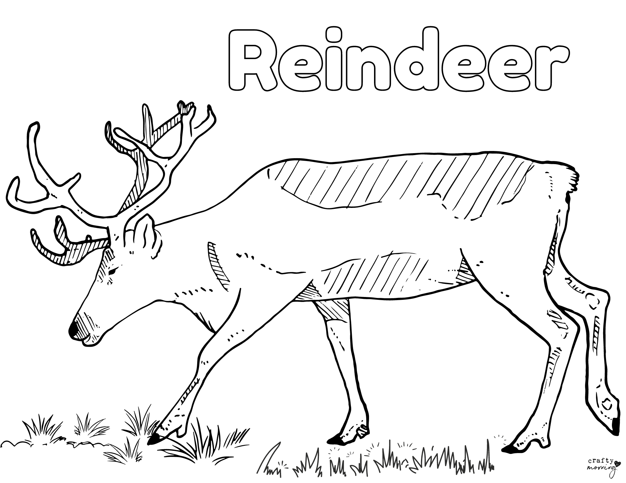 Coloring Pages With Reindeer