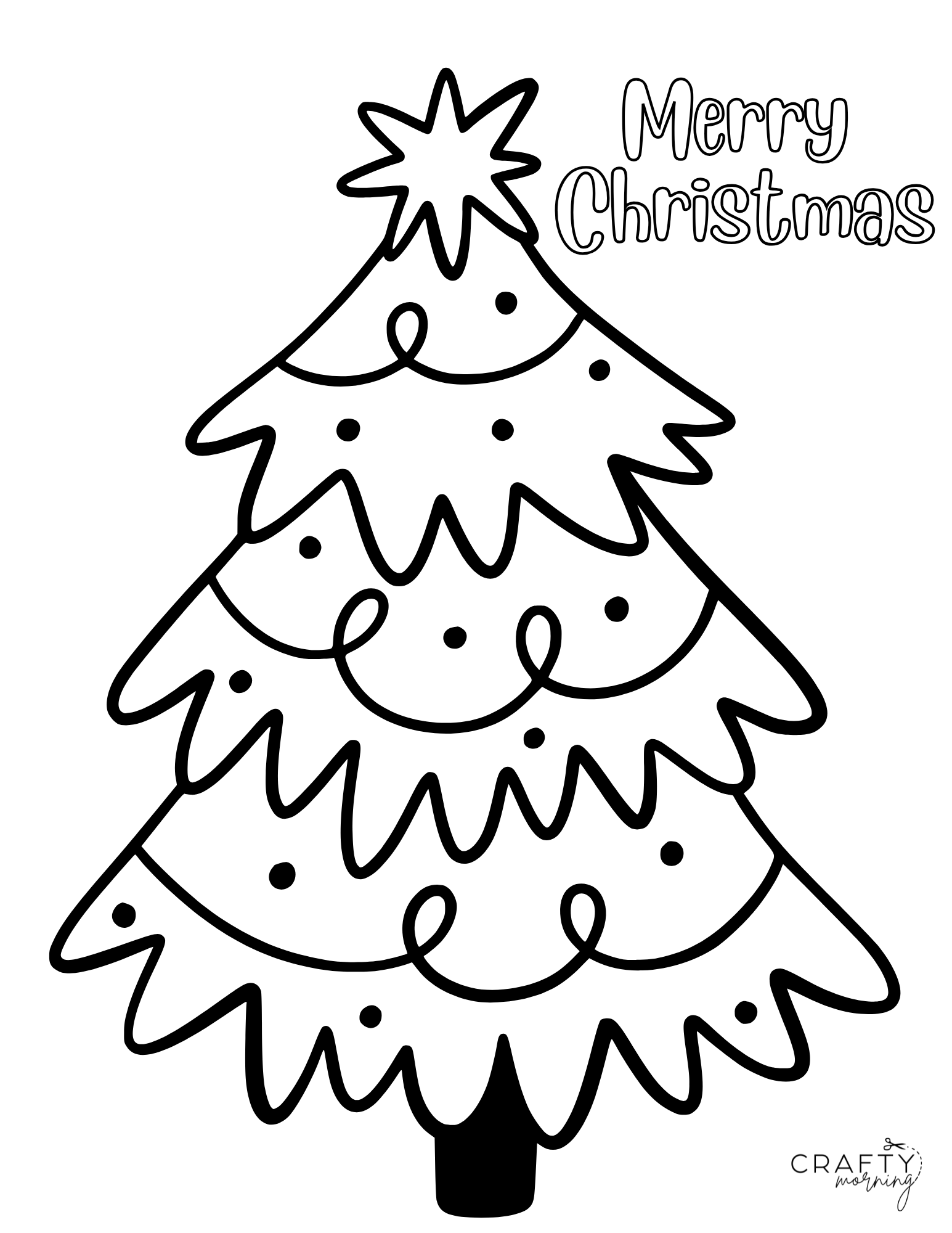 Free Christmas Tree Coloring Pages